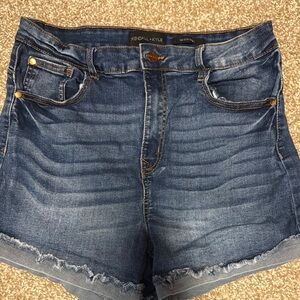 Kendall & Kylie Blue Jean Shorts Distressed Cut-Off
